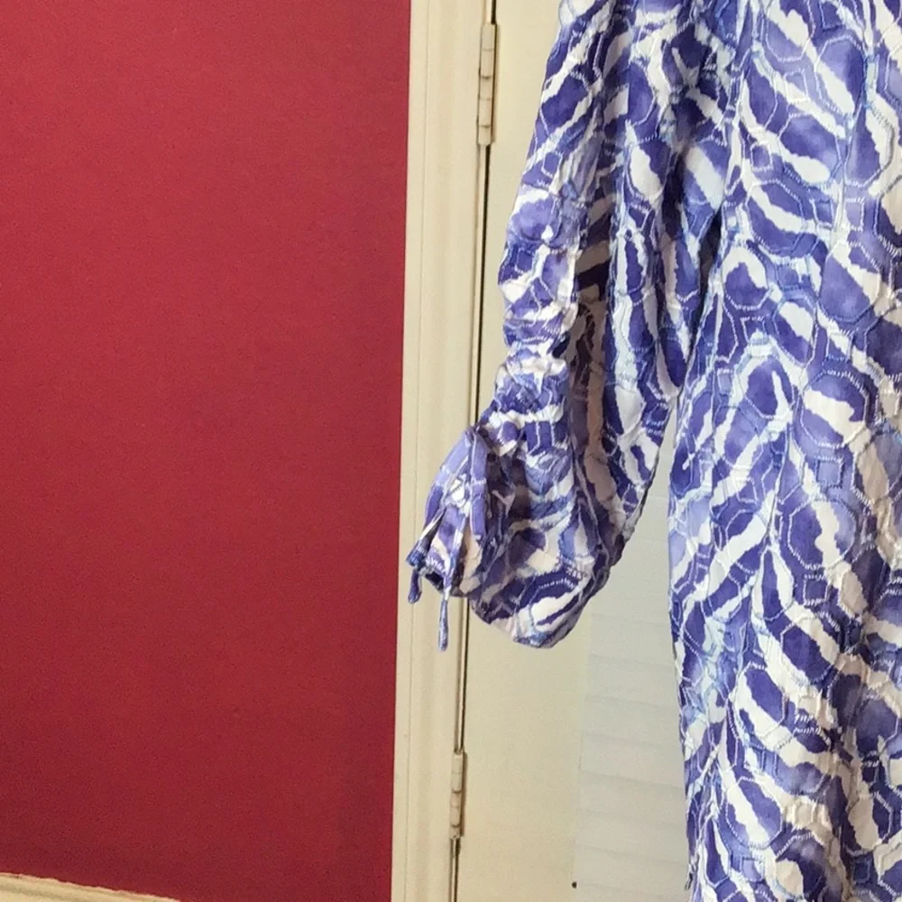 John Mark Blue and White Button Down Jacket. NWT - Picture 3 of 12